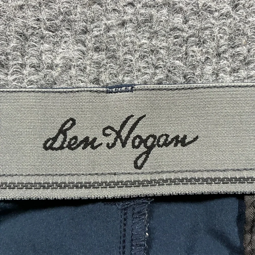 Ben Hogan Performance Mens Golf Shorts Size 40 Blue Stretch Flat Front High Rise